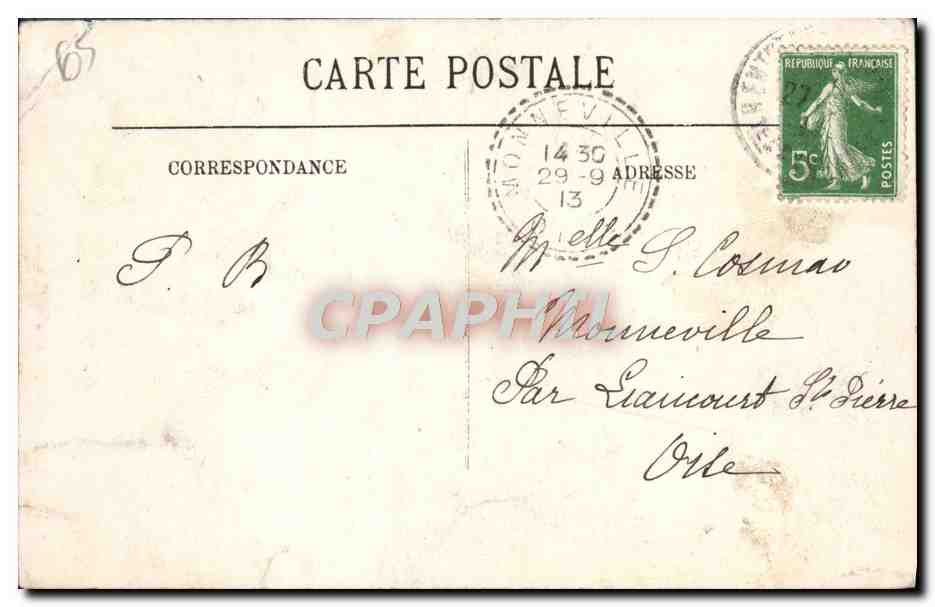 CPA Lourdes Tombeau de Bernadelle Couvent de Nevers — Verso