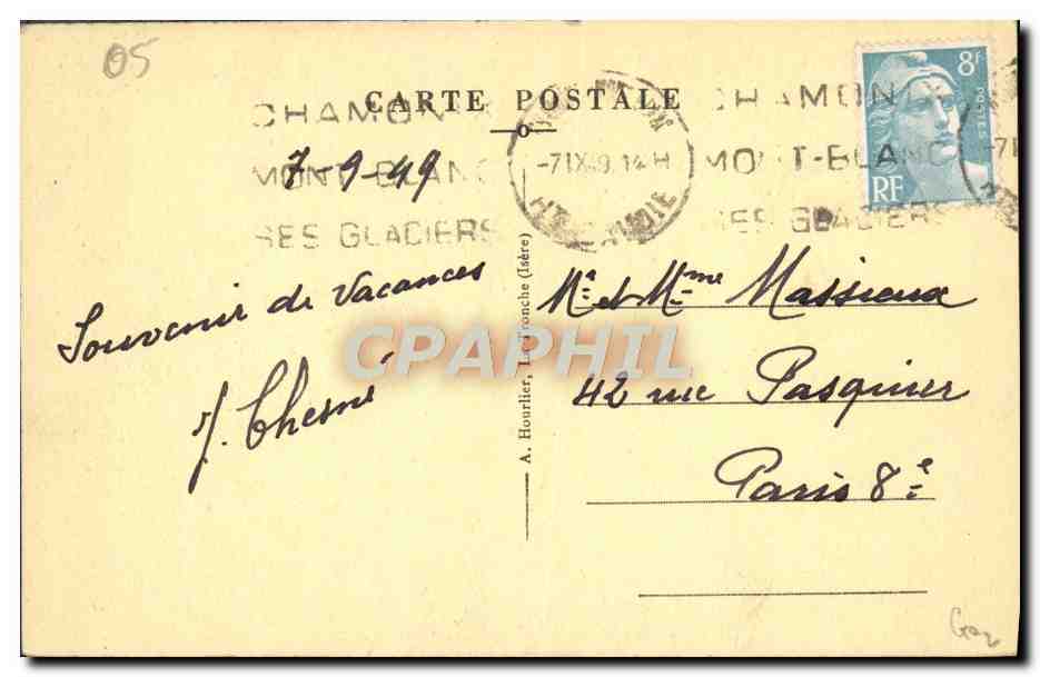 Guilhestre — Le Porche et la Porte de l'Église — A. Houllier, n° 8523.42 — Reverso