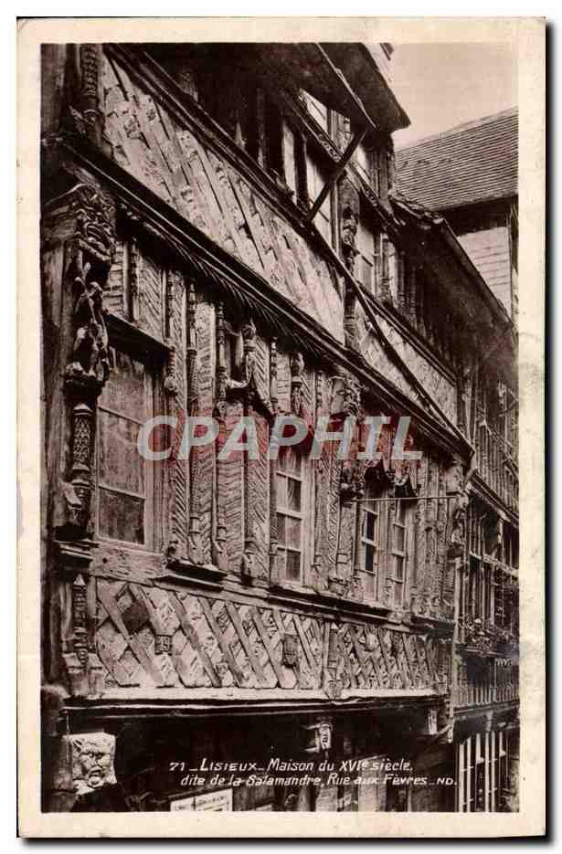 CPA Lisieux Maison du Dite de la Salamandre Rue Aux Fevres