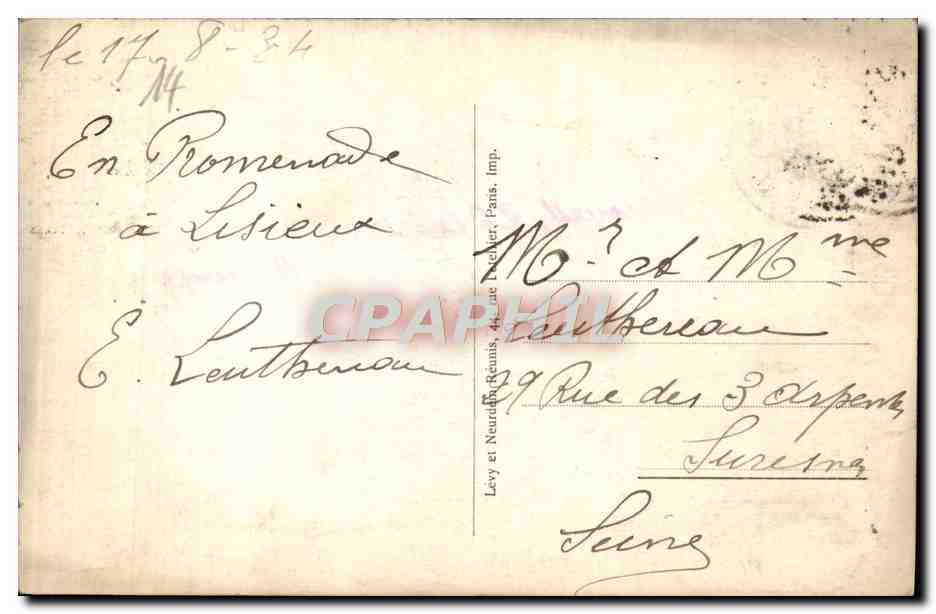 CPA Lisieux Maison du Dite de la Salamandre Rue Aux Fevres — Verso