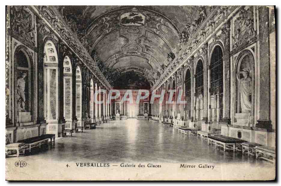 CPA Versailles Galerie des Glaces 