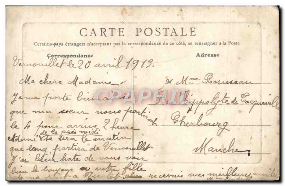 CPA Vernouillet L'Entree du Pays — Back