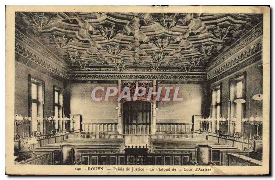 CPA Rouen Palais de Justice Le Plafond le la Cour d'assises