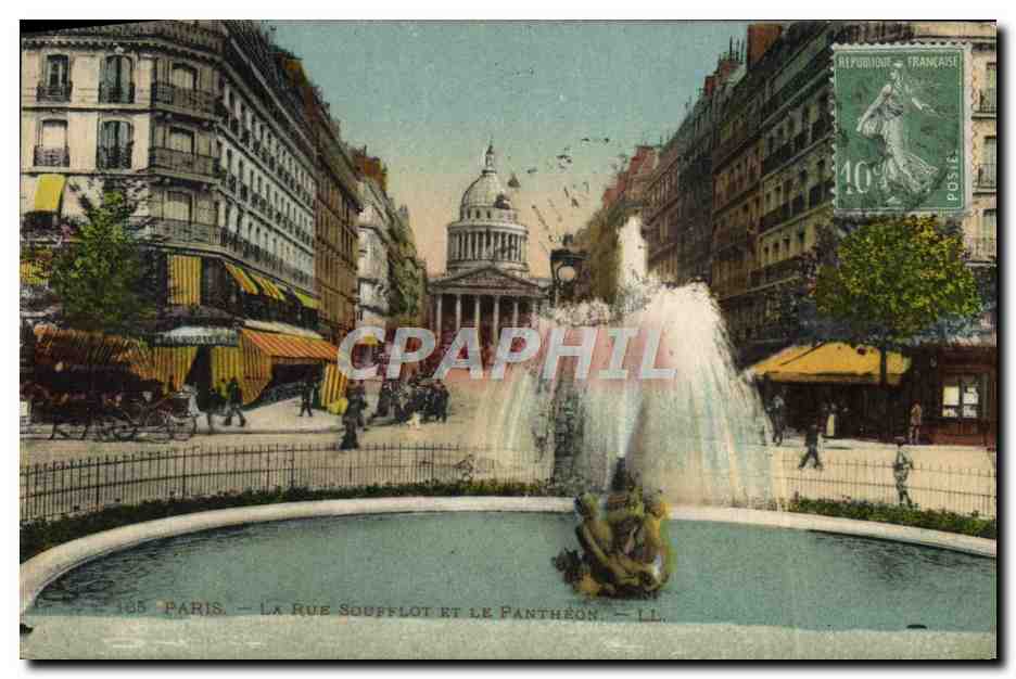 CPA Paris Le Rue Soufflot Et Le Pantheon