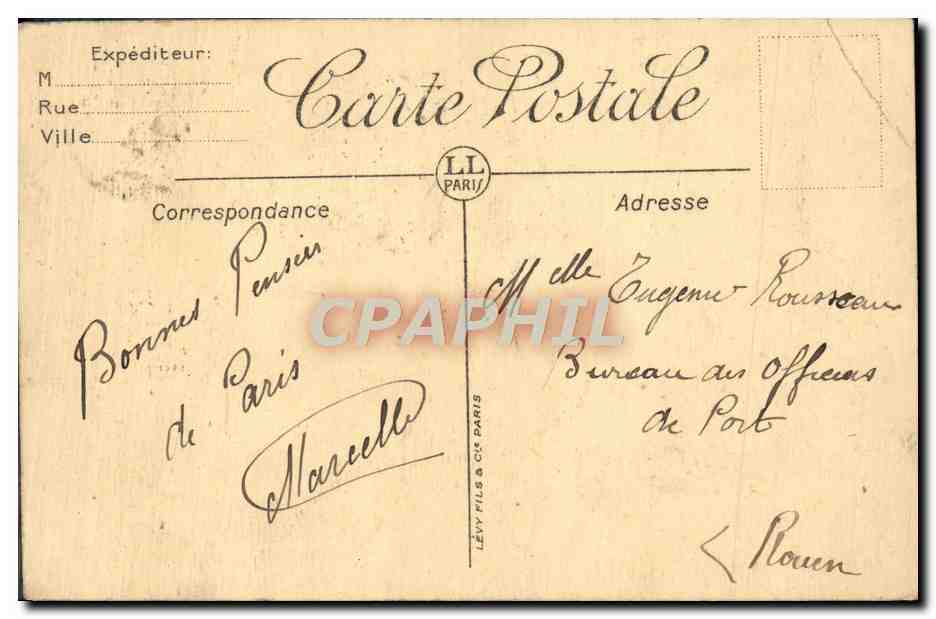 CPA Paris Le Rue Soufflot Et Le Pantheon — Rückseite