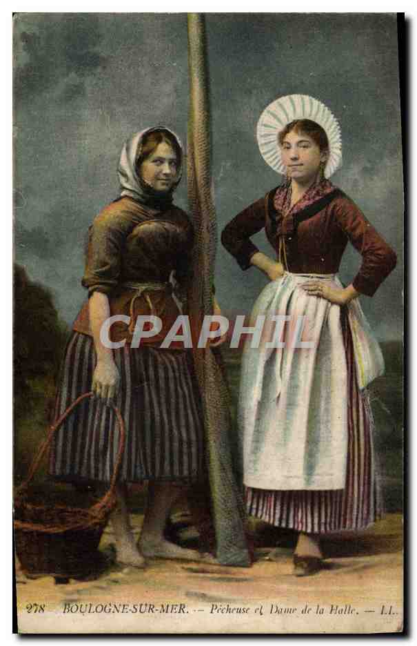 Boulogne-sur-Mer — Pescadora y Dame de la Halle — L.L. n° 278