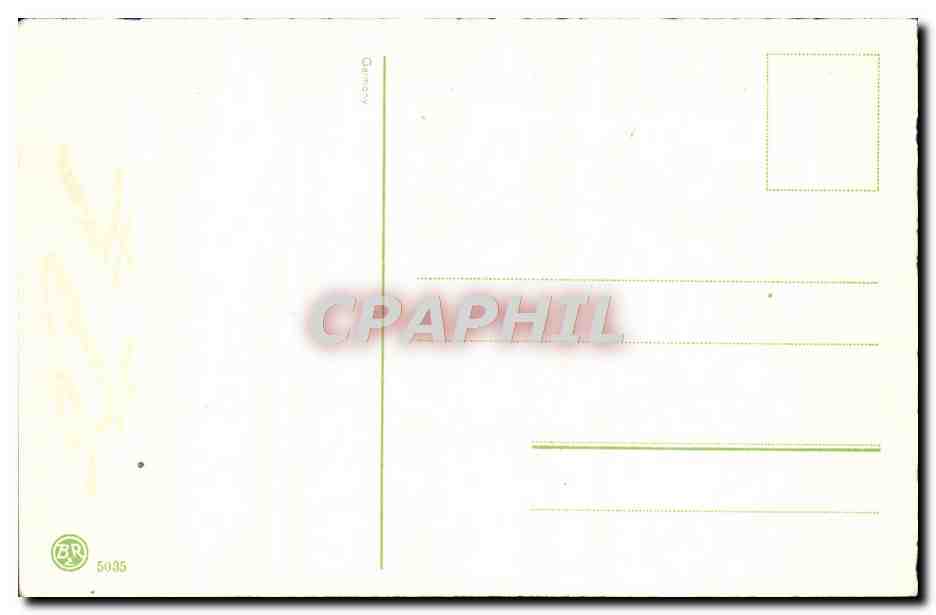 CPA Fantaisie Heureux Anniversaire Fleurs Fer a cheval — Verso