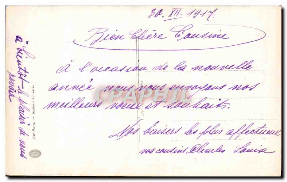CPA Fantaisie Bonne Annee Fer a cheval — Rückseite