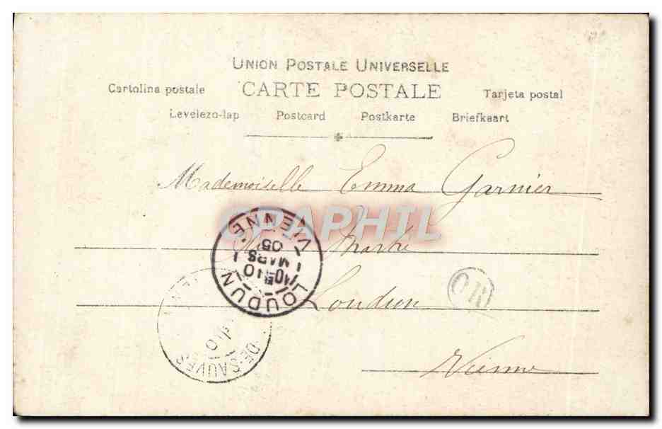 Je me pourrais avoir la plaisir d'aller vous visiter à l'entretien — Mademoiselle Kabady — Saul Broyer, Paris, S.I.P. — Verso