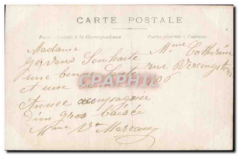 CPA Fantaisie Pour Vous Porter Souhaits Heureux Enfant — Verso