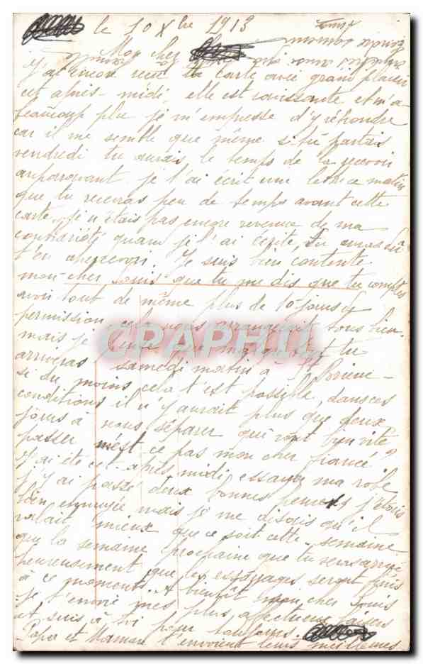 CPA Fantaisie Femme Homme Barque — Rückseite