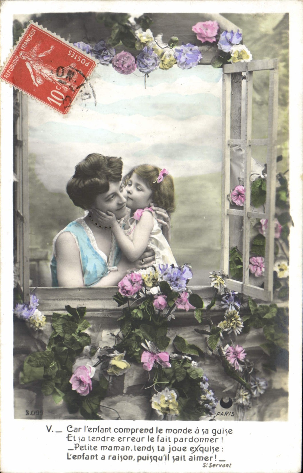 CPA Fantaisie Femme Enfant