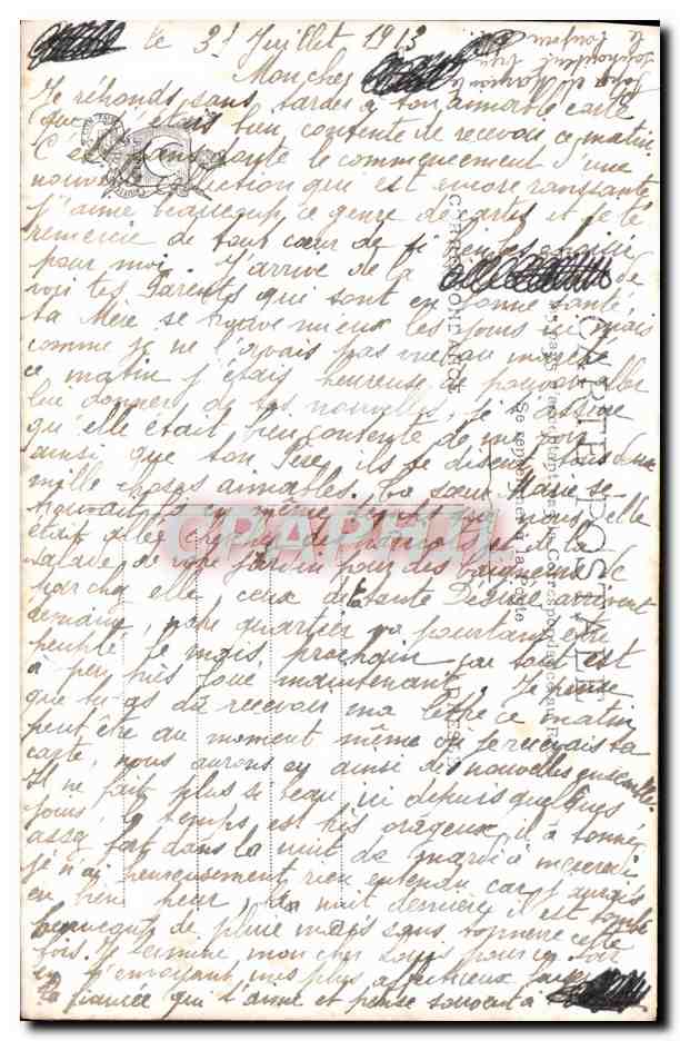 CPA Fantaisie Femme Enfant — Verso