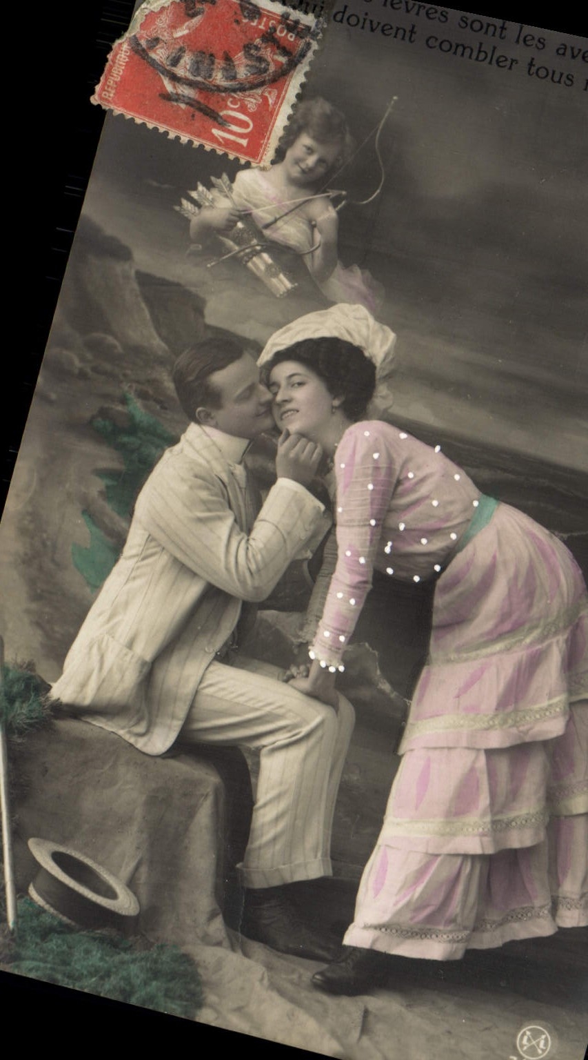 Coup de cœur — Amour et Cupidon — Éditeur anonyme, n° de série non visible