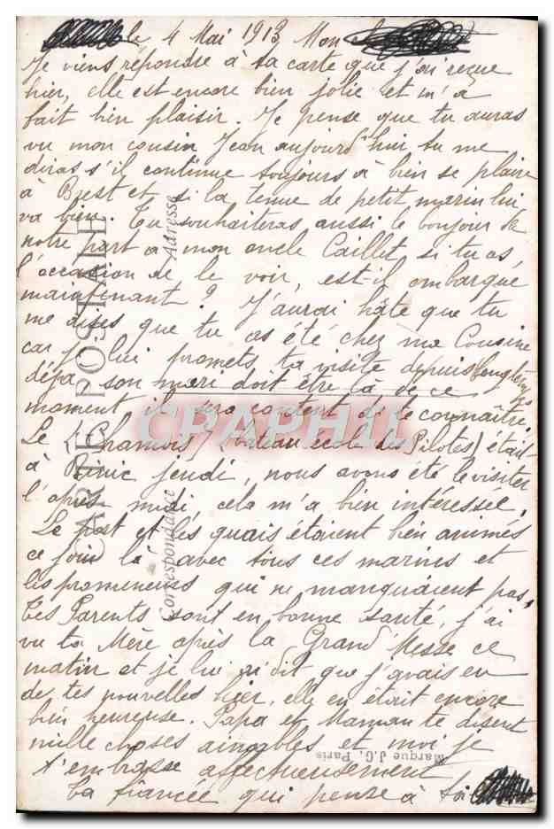 Je voudrais semblable bonheur — scène de couple dans un parc — CIRCE n°4260 — Achterkant