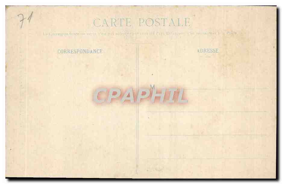 CPA Paray le Montal La Mairie  — Rückseite