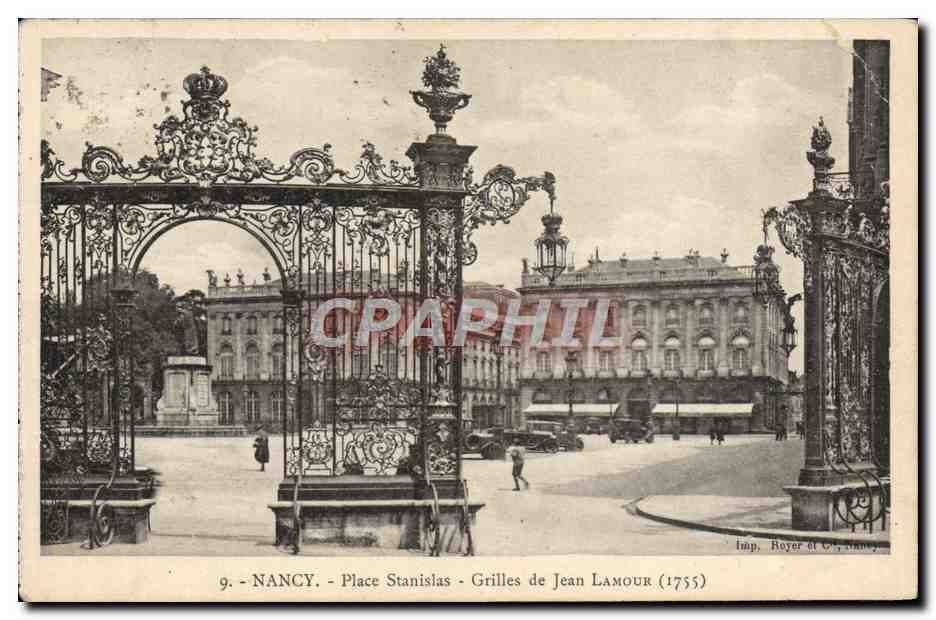 CPA Nancy Place Stanislas Grilles de Jean Lamour