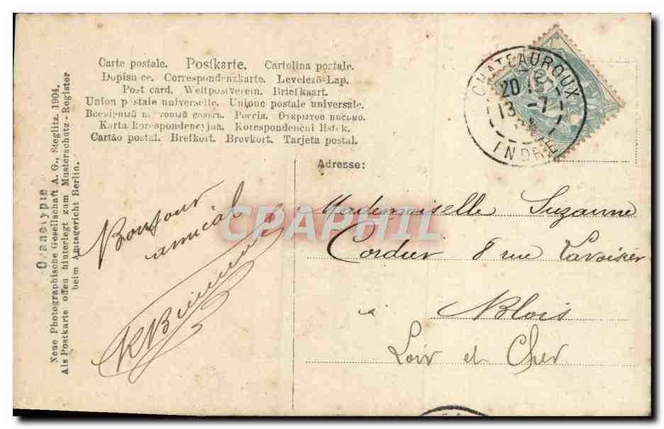 Junge Frau in Gebet — leuchtende Kreuz — O. E. G. A. G. Berlin, Nr. 57 — Rückseite