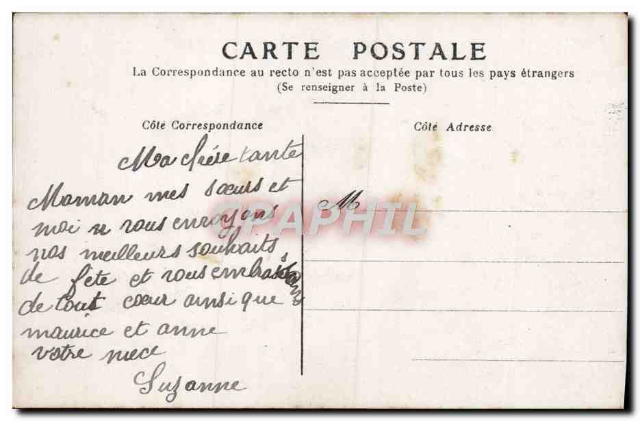 CPA Fantaisie Bonne Fete Enfant — Verso