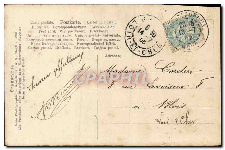 CPA Fantaisie Bonne Fete Femme Ancre de marine — Rückseite