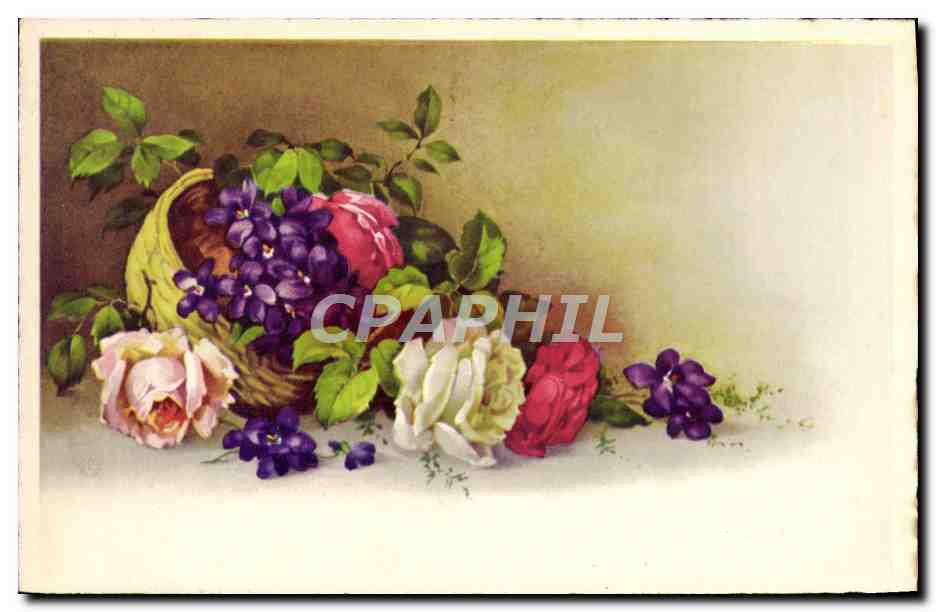 CPA Fantaisie Fleurs