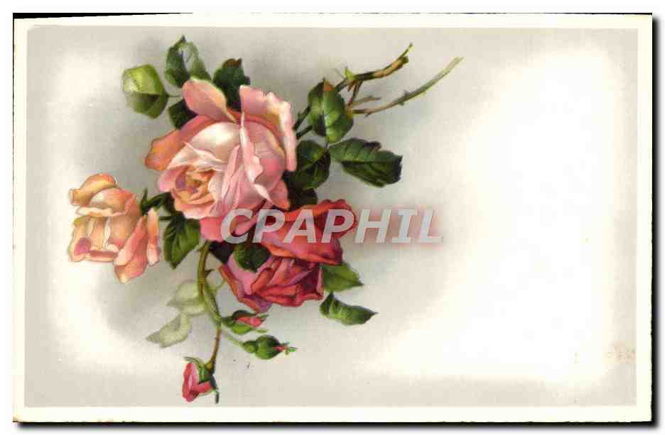 CPA Fantaisie Fleurs