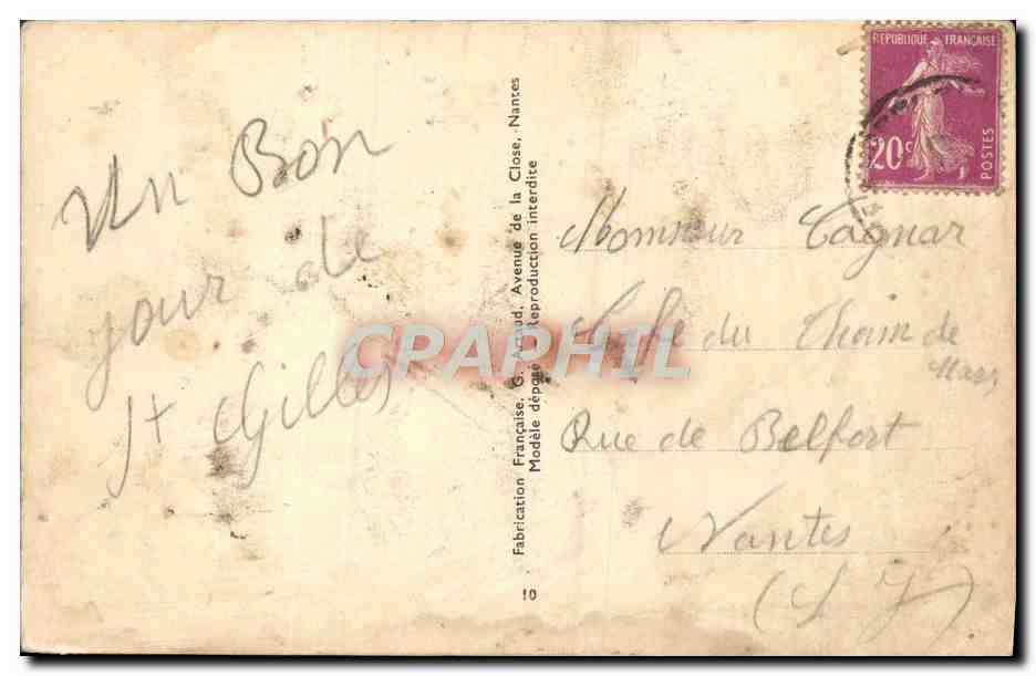 CPA Fantaisie A la flotte Femme forte Plage — Verso