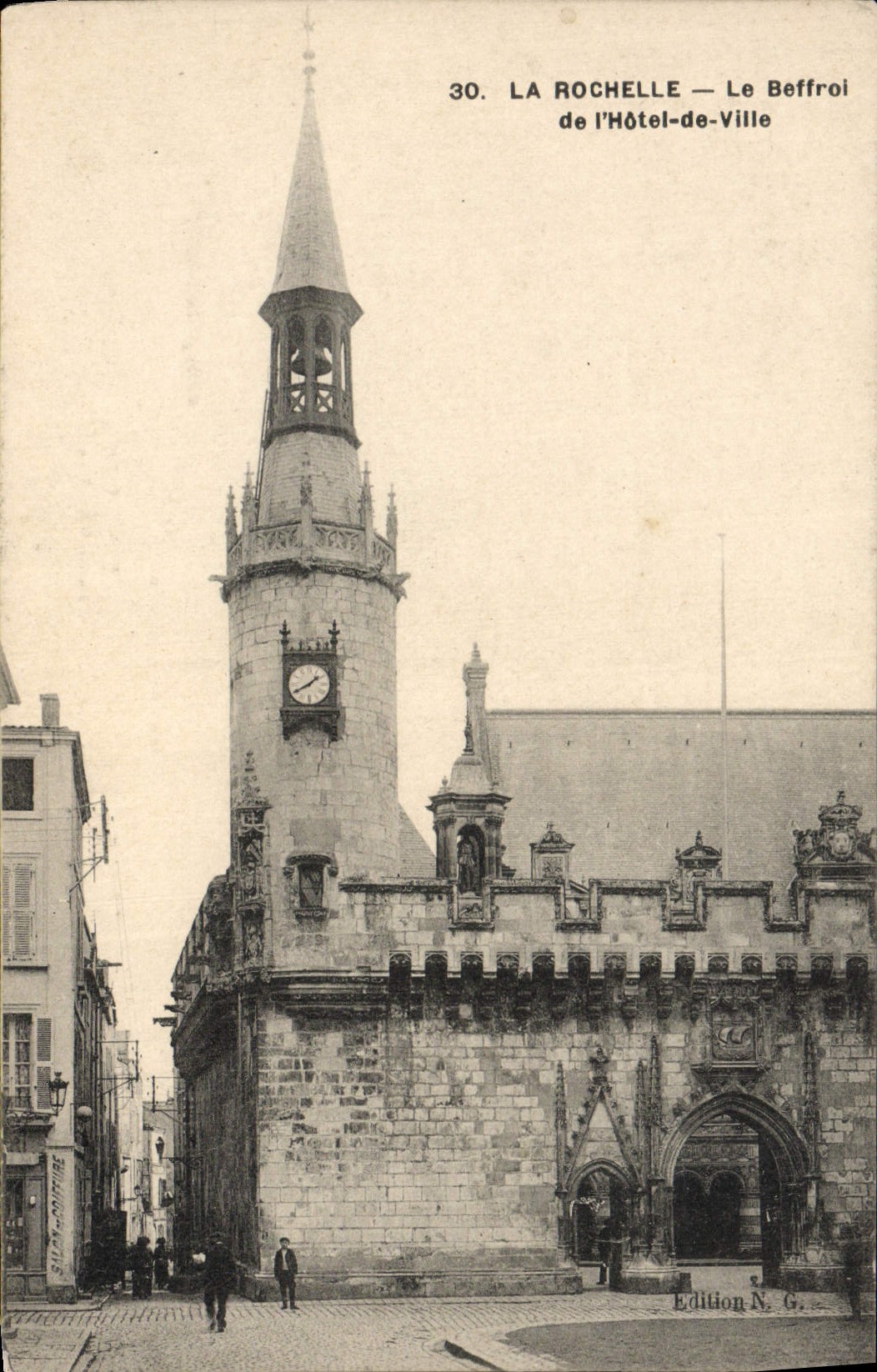La Rochelle — Le Beffroi de l'Hôtel-de-Ville — Edition N. G.