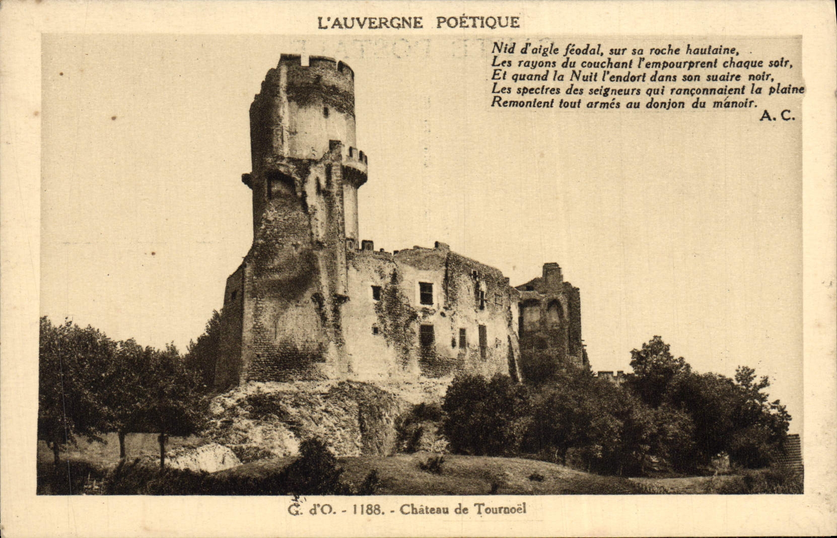 Château de Tournœil — L'Auvergne Poétique — G. d'O. - 1188