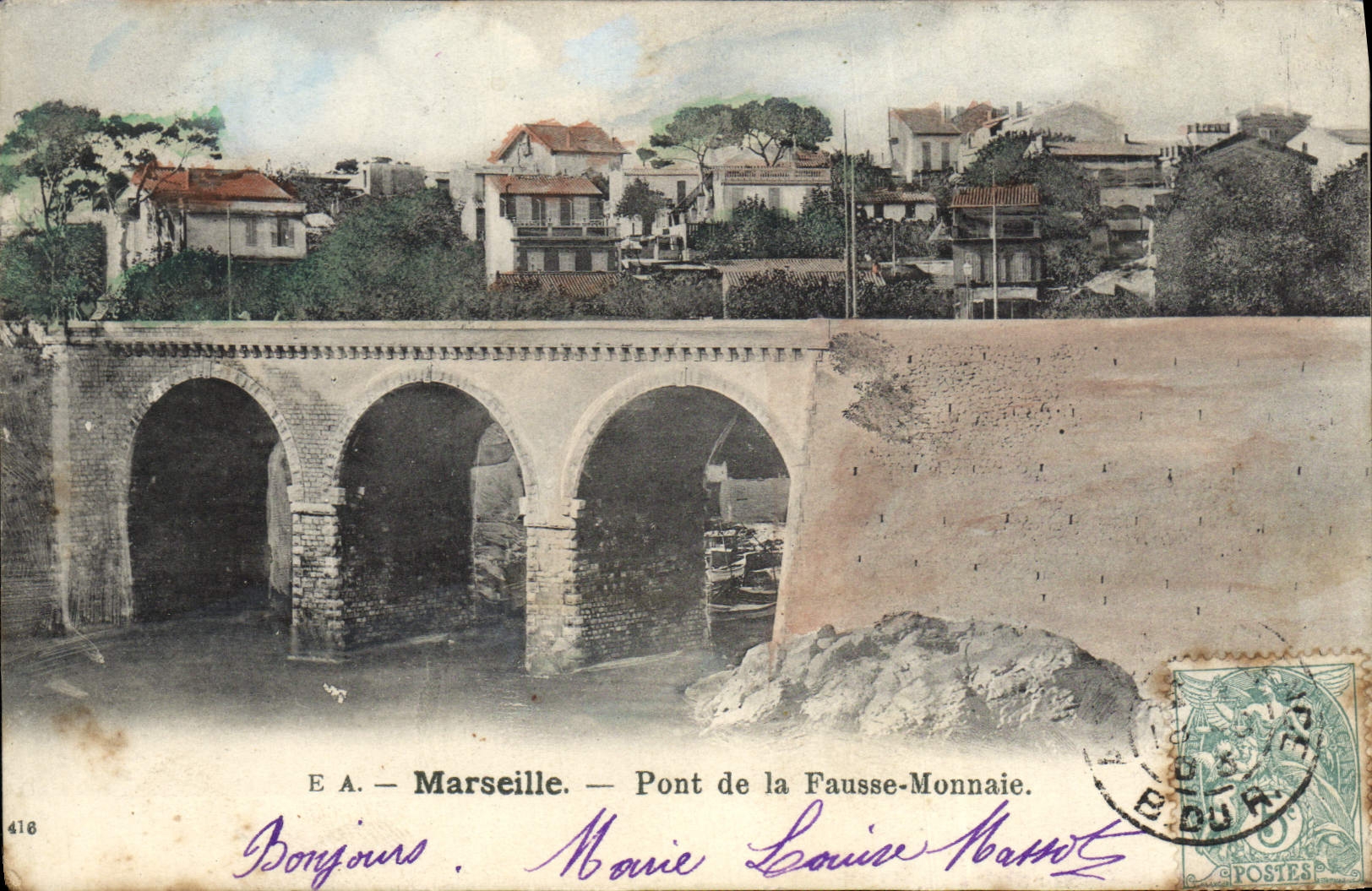 CPA Marseille Pont de la Fausse Monnaie