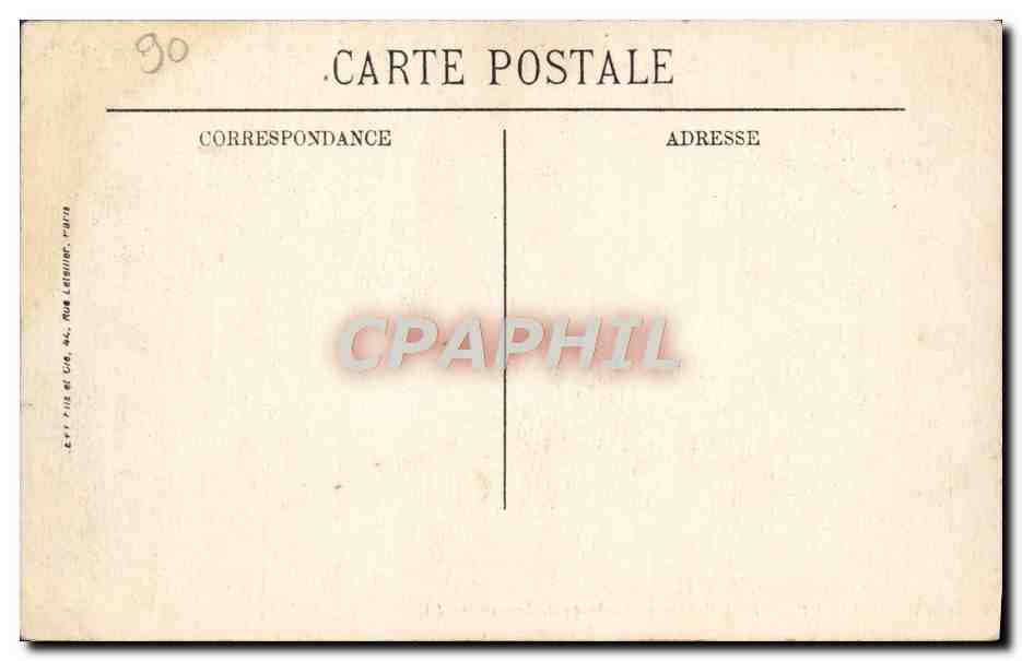 CPA Belfort Pont Carnot et faubourg de France — Verso
