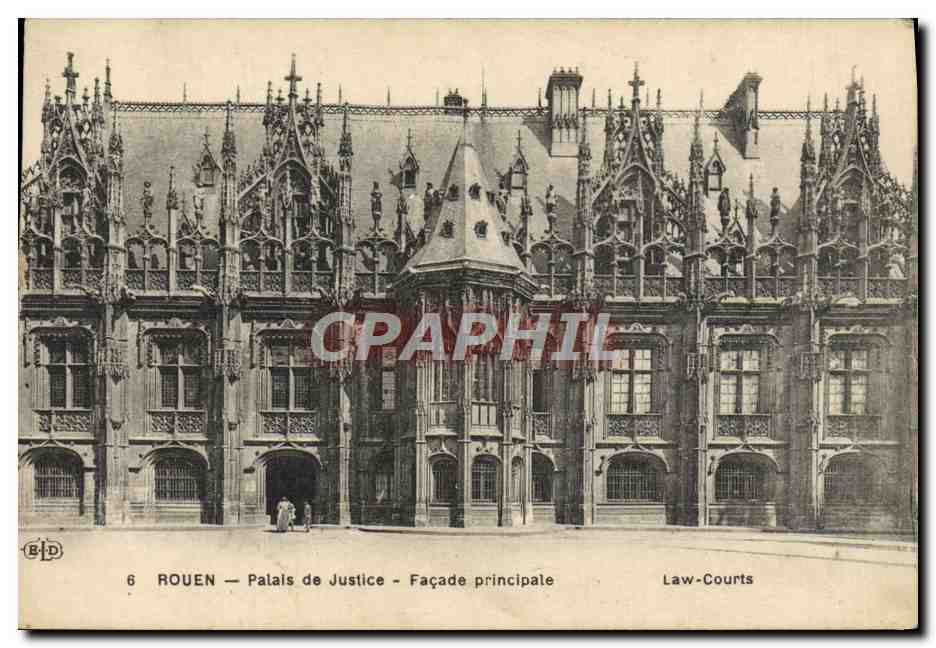CPA Rouen Palais de Justice Facade Principale