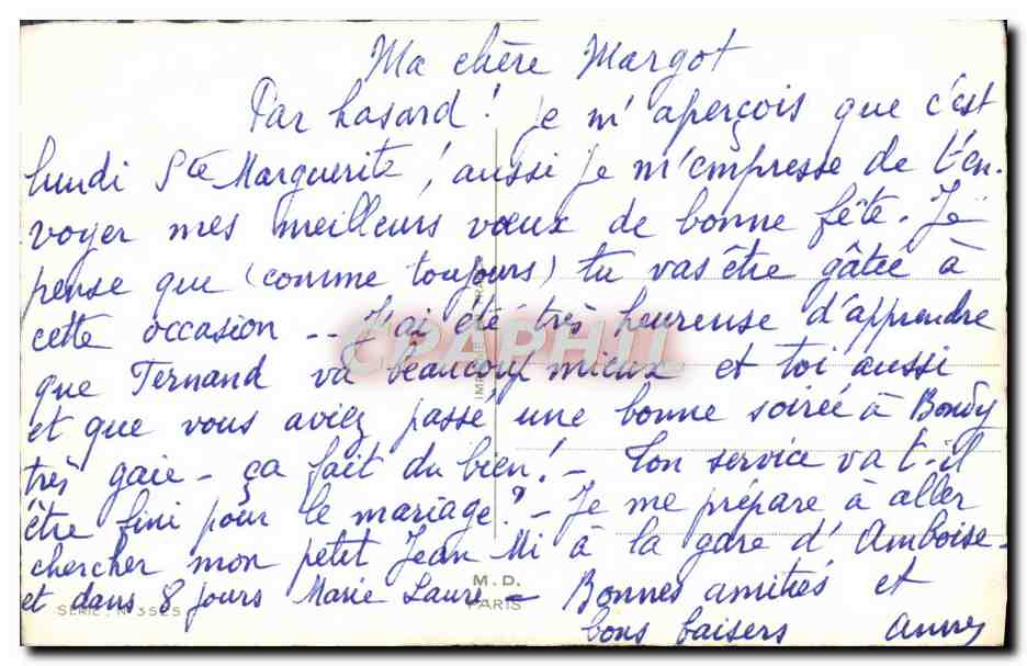 CPA Fantaisie Fleurs Bonne Fete — Verso