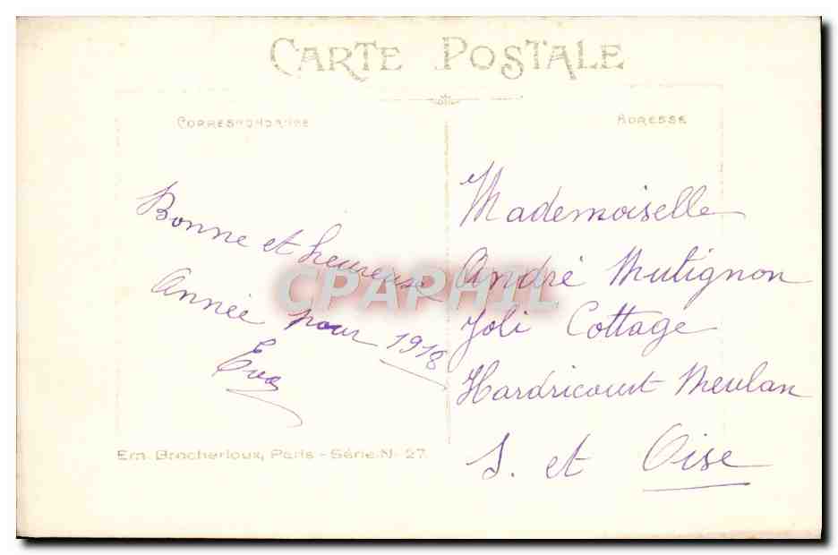 CPA Fantaisie Fleurs Vieux Sineceres — Verso