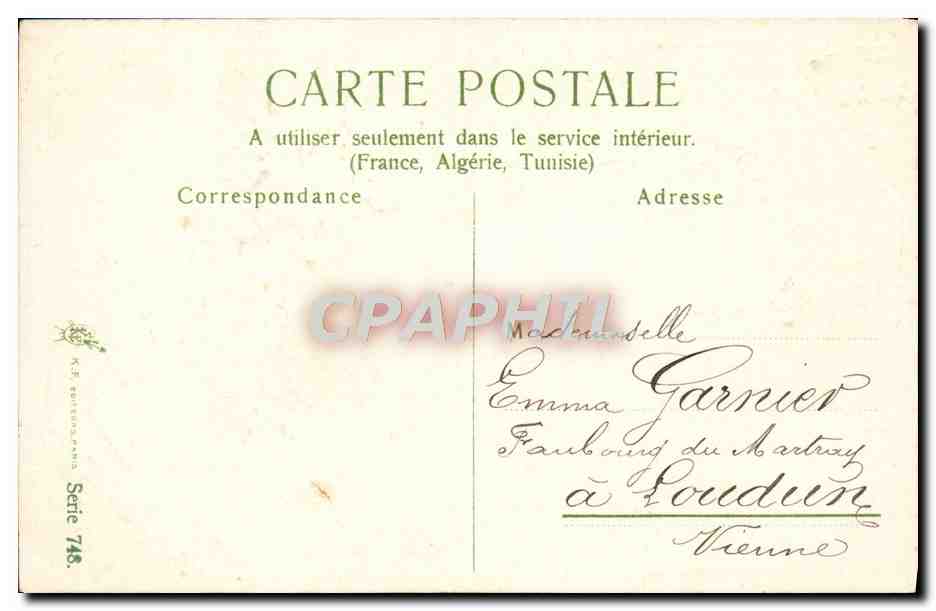 CPA Fantaisie Fleurs — Back
