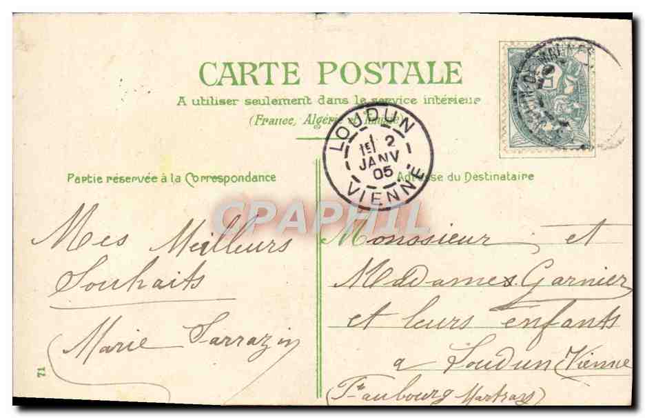 CPA Fantaisie Fleurs Souvenirs D'Amitie — Verso