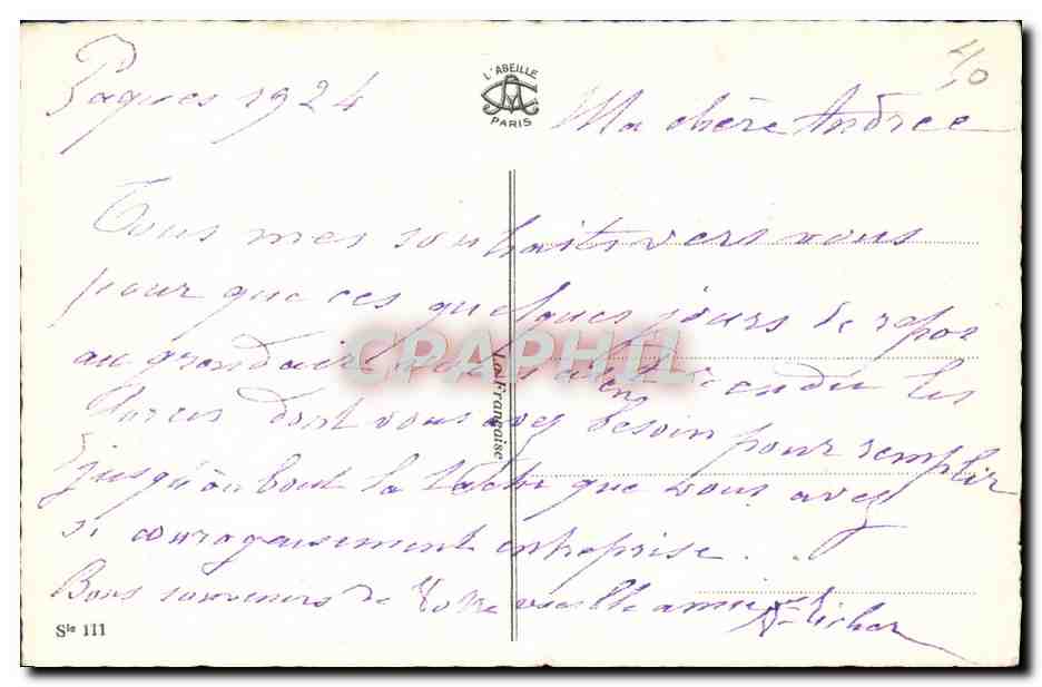 CPA Fantaisie Oiseau Oeuf — Rückseite