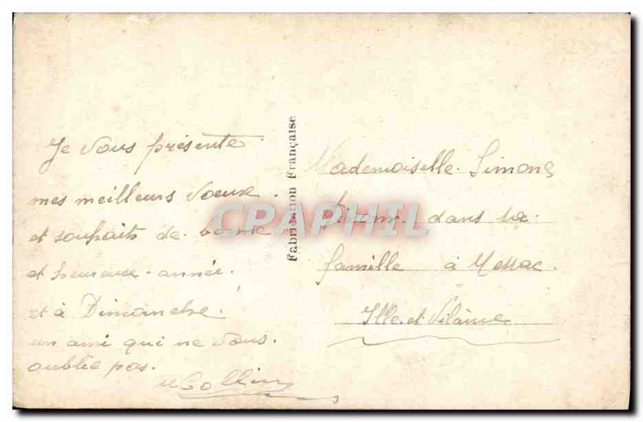 CPA Fantaisie Fleurs Bonne Annee — Verso