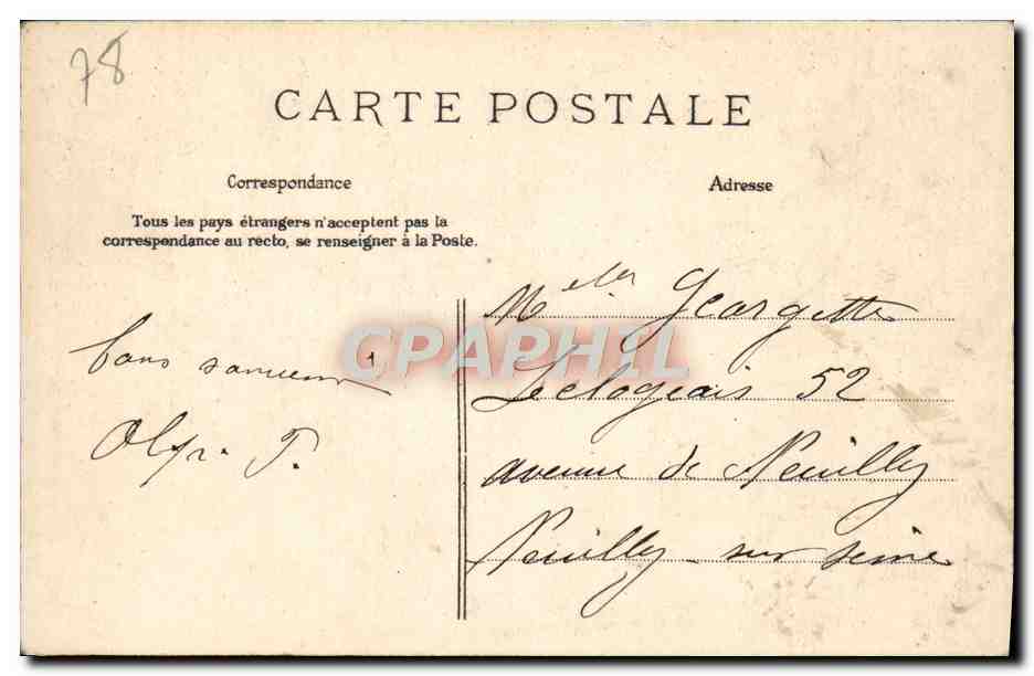 CPA Port Marly Le Pecq Chateau de Monte Christo Ancienne demeure d'Alexandre Dumas — Verso