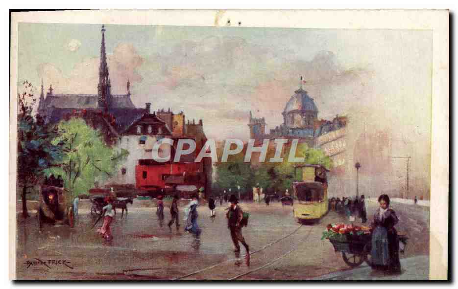 Place de la Bourse à Lille — peinture de Paul Petrick — éditeur non visible
