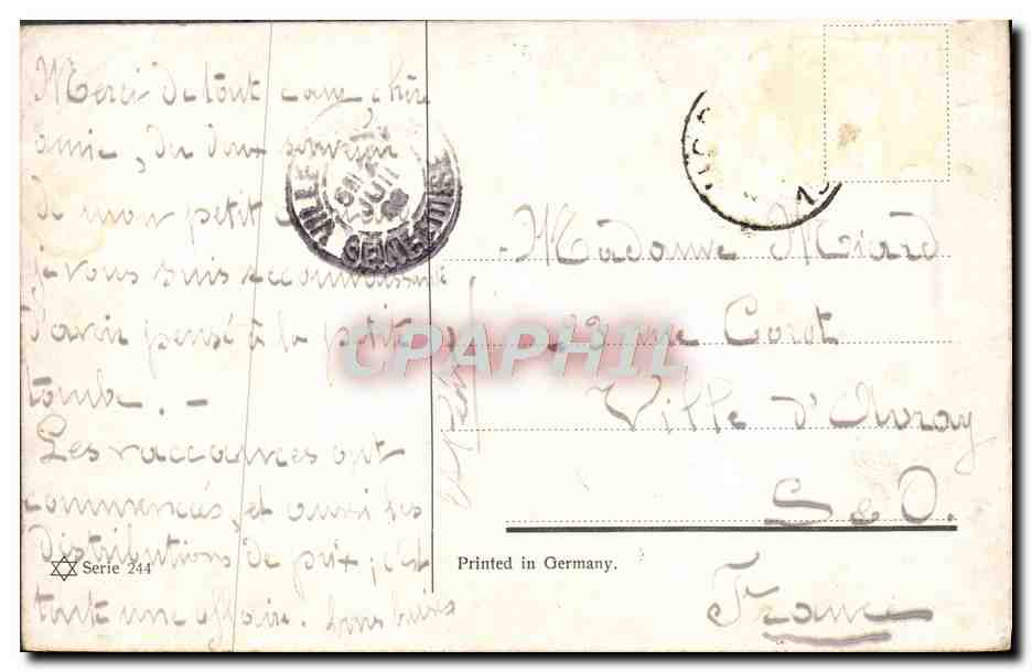 CPA Fantaisie Alpages — Verso