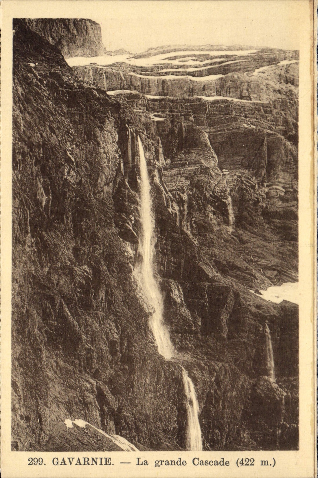 Gavarnie — La grande Cascade (422 m.) — Éditeur non identifié, n° 299