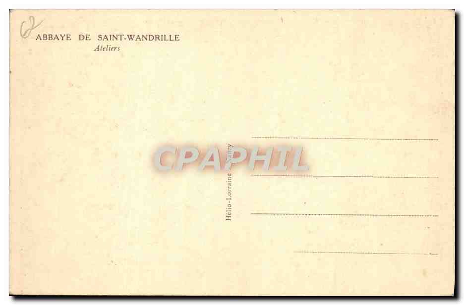 CPA Abbaye de Saint Wandrille Ateliers — Rückseite
