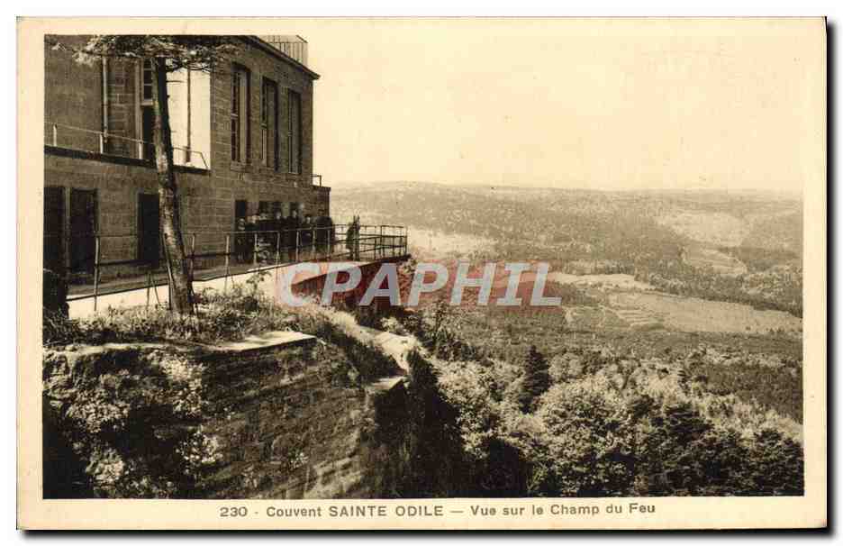 Couvent SAINTÉ ODILE — Vue sur le Champ du Feu — éditeur Felix Lulb, Strasbourg, n° 230