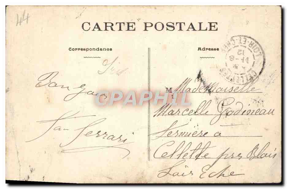 CPA Nantes Beffroi de l'Eglise Ste Croix — Rückseite