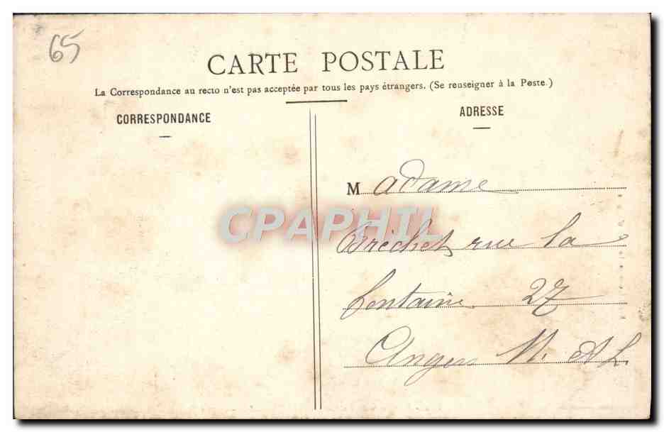 CPA Environs du Lion d'Angers Grotte de Lourdes de Montreuil sur Maine  — Rückseite