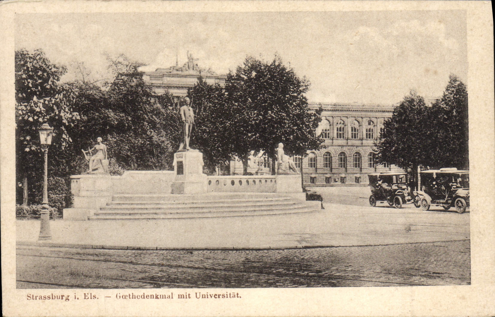 CPA Strassburg Goethedenkmal Mit Universitat