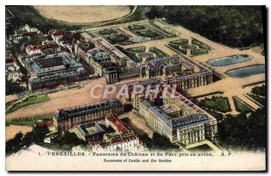 Versailles - Panorama du Château et du Parc pris en avion - A.P.