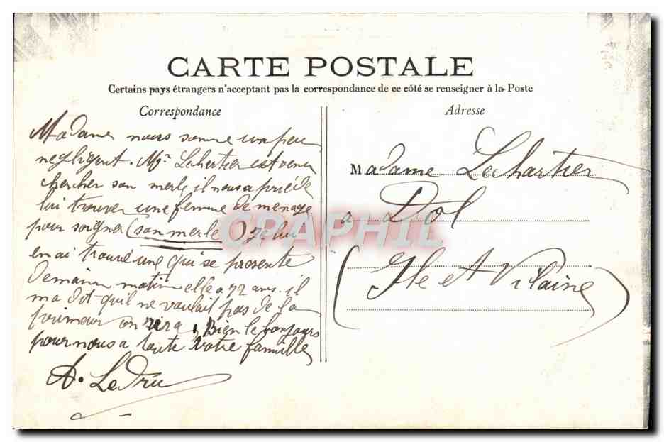 CPA Paris La Porte Saint Denis — Rückseite