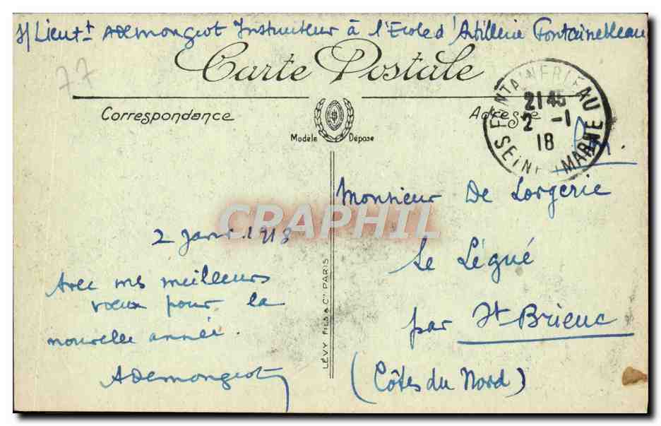 Fontainebleau — La Forêt — La Mare de Franchard — N. G. — Verso